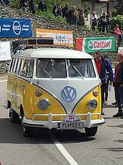 Helmuth Mai mit VW Bus T1 am Seiberer 2019