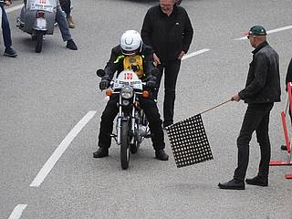 Udo Merganz mit Honda CB 125T am Seiberer 2023