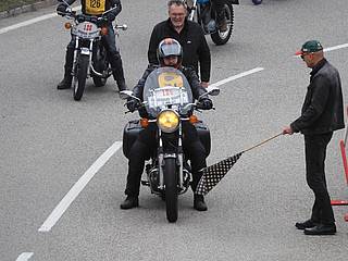 Alexander Radetzky mit Yamaha SR 500 am Seiberer 2023