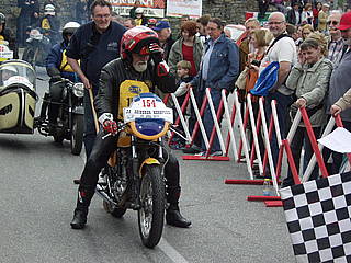 Karl Dienst mit Ducati 350 Desmo am Seiberer 2015